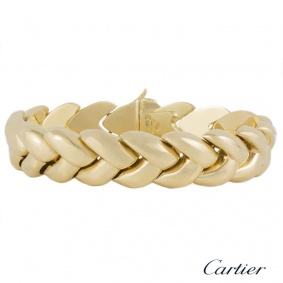 Cartier 18k Yellow Gold Woven Bracelet